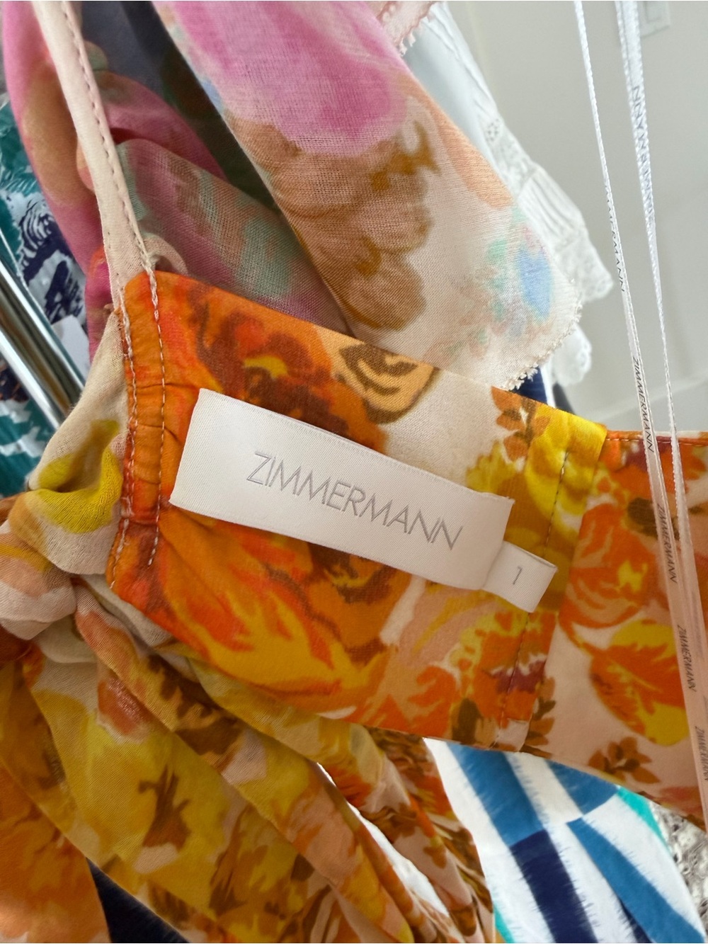 ZIMMERMANN Raie Floral Frill-Shoulder Maxi Dress - Picture 6 of 7